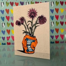 Blank card - Irn Bru & Thistles